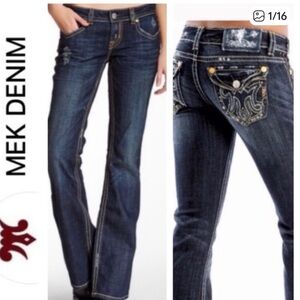 MEK Denim Oaxaca Boot Cut Jeans Size 26W 34L